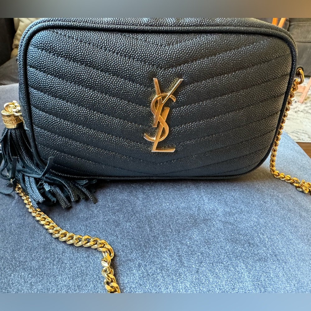 YSL Lou Camera Bag Mini with Tassel
